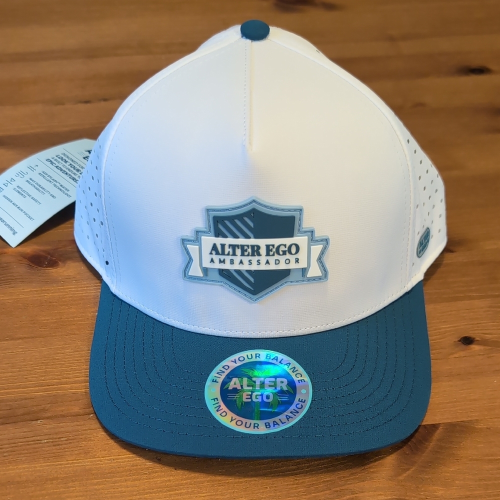 Alter Ego Blue and White Men's Cap - Picture 2 of 4